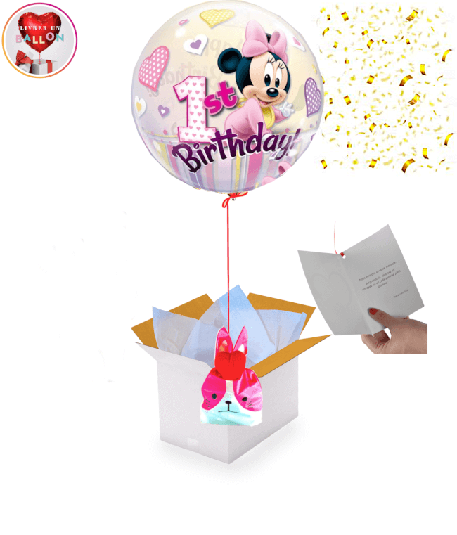 Ballon Minnie Happy Birthday 1 An 56cm